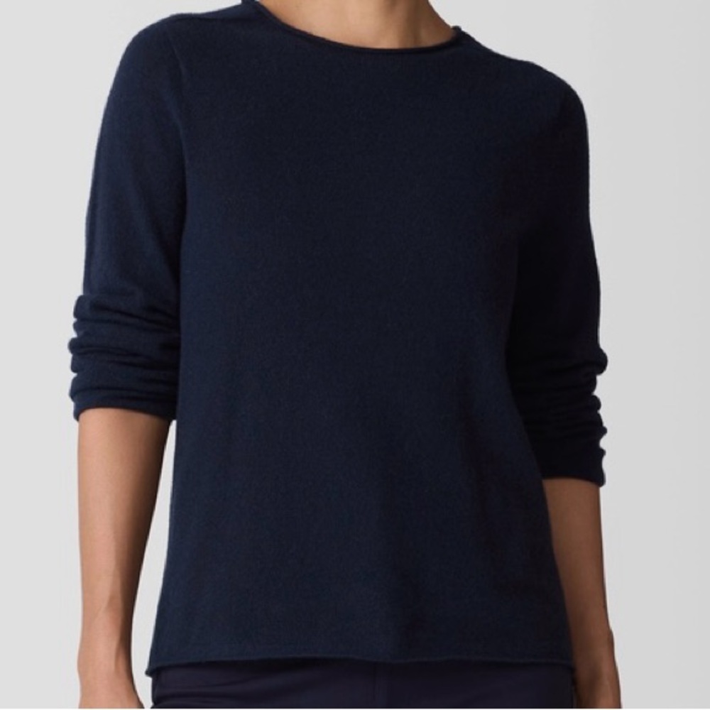 Eileen Fisher Deep Blue Knit Top